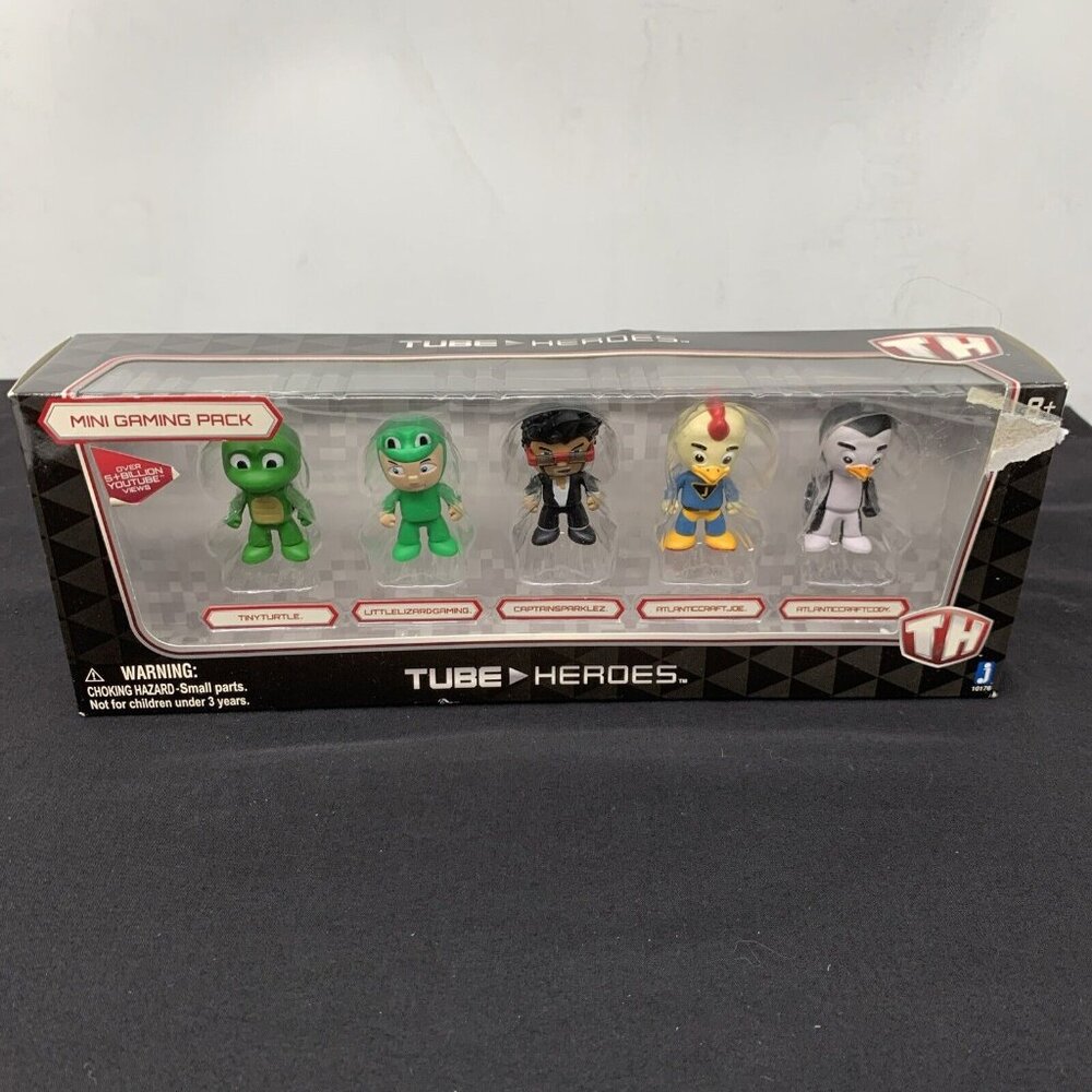 NEW Tube Heroes Mini Action Figure Gaming Collector Toy Kids 5 Pack 1.75 Inch